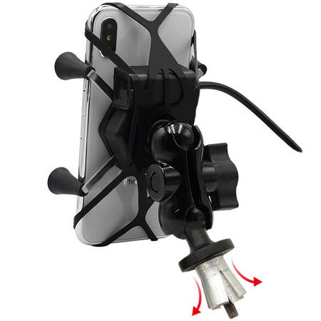 FreedConn uchwyt na telefon z ładowarką USB MC7CL+BM2R