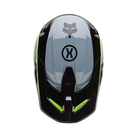 Kask motocrossowy FOX V1 Flow Black/Yellow MIPS®