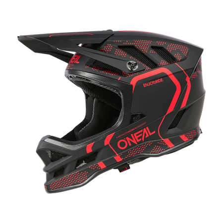 KASK ROWEROWY O'NEAL BLADE POLYACRYLITE STRIKE BLACK/RED + QUIN PRO