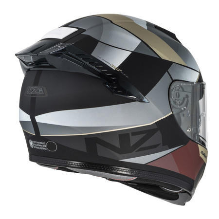 KASK MOTOCYKLOWY NZI EURUS 4 STREAM DUO VANGUARD BLACK SAND RED TINTED S MATT