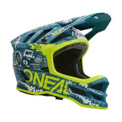 Kask DH O'neal Blade Polyacrylite Helmet HR V.23 teal/neon yellow