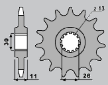 Zębatka Przednia JR 579 15 do Yamaha R1 / FJ 1200 / XJR