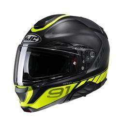 Kask motocyklowy szczękowy HJC Rpha91 Rafino Black/Yellow