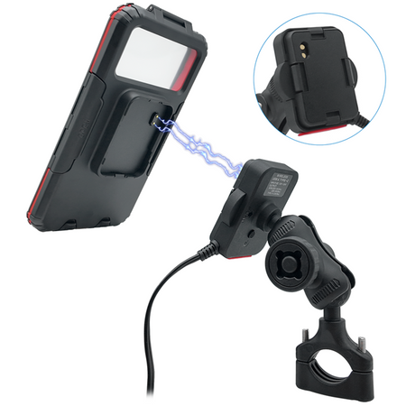 FreedConn motocyklowy uchwyt na telefon MC42 z ładowaniem indukcyjnym