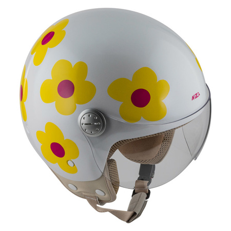KASK MOTOCYKLOWY NZI PASARELA MARGARITAS NARANJA Y ROSA