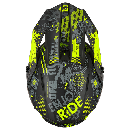 Kask O'Neal 1SRS VIBRANT Black/Neon Yellow – Motocross i Hulajnoga Elektryczna ECE 22.06
