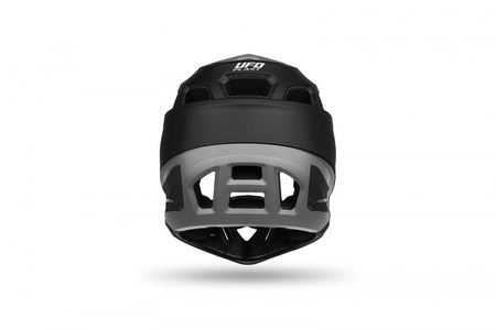 Kask full face dziecięcy Defcon One MTB DH Enduro e-bike hulajnoga czarno-szary