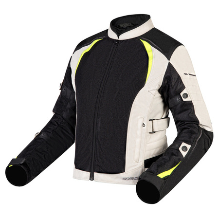 Kurtka Tekstylna OZONE Flow Lady Black/Grey/Fluo Yellow