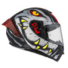 KASK MOTOCYKLOWY NZI TRENDY STREAM RAPTOR BLACK GREY RED S MATT