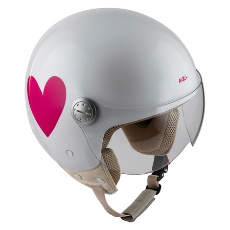 KASK MOTOCYKLOWY NZI PASARELA CORAZÓN ROSA