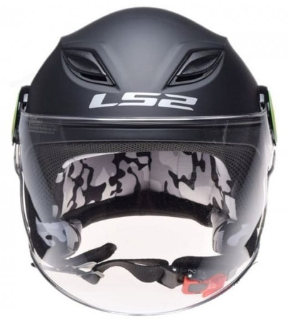 Kask motocyklowy dziecięcy otwarty LS2 OF602 Funny Junior Matt Black