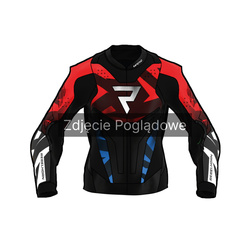 Motocyklowa Kurtka Skórzana Rebelhorn Inferno Black/White z garbem