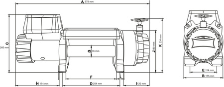 Wyciągarka DWH 15000 HD-S DRAGON WINCH