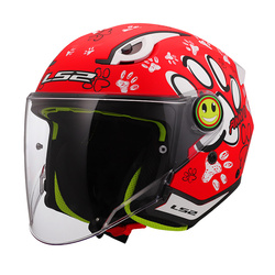 Kask dziecięcy LS2 OF622 FUNNY II PAWS MATT RED