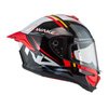 KASK MOTOCYKLOWY NZI WAKE STREAM BOOSTER STRIPES BLACK WHITE RED