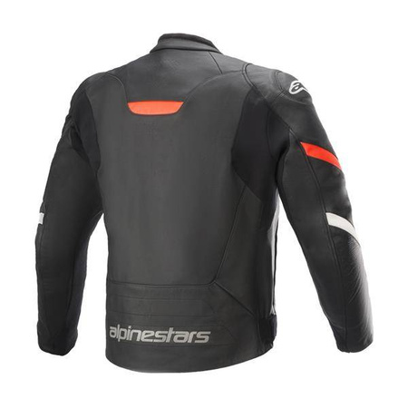 Kurtka skórzana Alpinestars FASTER V2 BLACK/FLUO RED