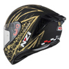 KASK MOTOCYKLOWY NZI TRENDY STREAM FLAG BLACK GOLD MATT