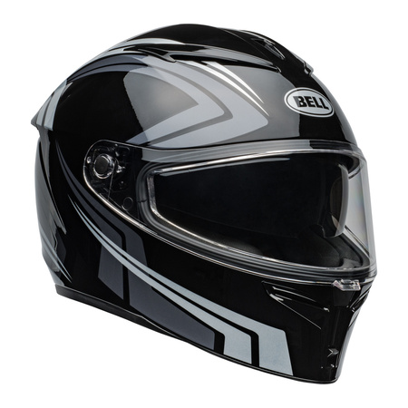 KASK MOTOCYKLOWY BELL LITHIUM ECE6 JETSTREAM BLACK SILVER