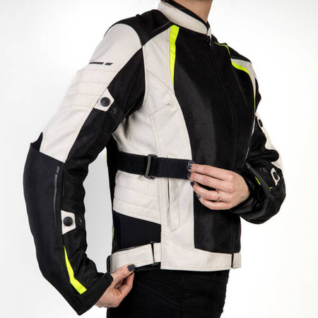 Kurtka Tekstylna OZONE Flow Lady Black/Grey/Fluo Yellow