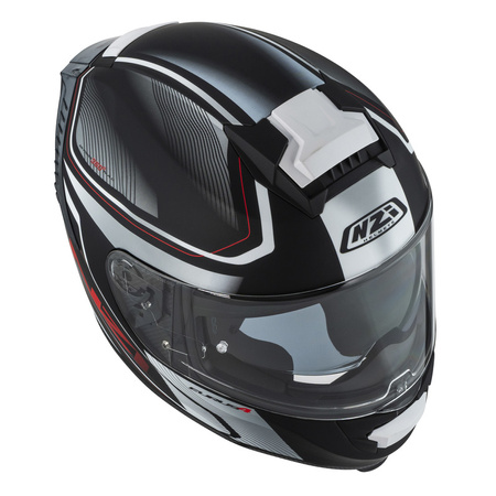 KASK MOTOCYKLOWY NZI EURUS 4 STREAM DUO CHARMANT BLACK WHITE TINTED S MATT