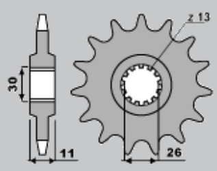 Zębatka Przednia JR 579 15 do Yamaha R1 / FJ 1200 / XJR