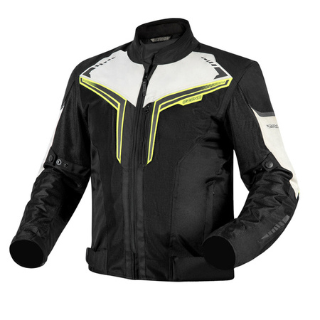 Kurtka Tekstylna OZONE Flow Black/Grey/Fluo Yellow