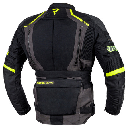 Kurtka tekstylna REBELHORN PATROL Black/Flo Yellow