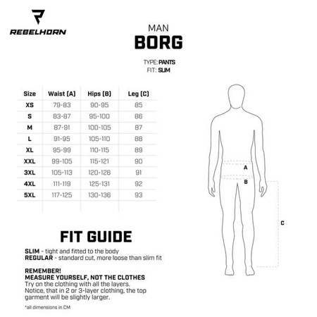 Spodnie tekstylne REBELHORN BORG Black