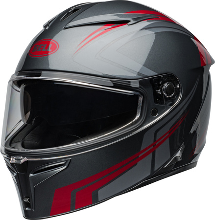 KASK MOTOCYKLOWY BELL LITHIUM ECE6 JETSTREAM GRAY CANDY RED