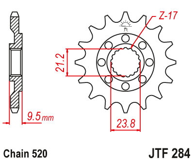 Przednia zębatka motocyklowa Honda CR 250, CRF 450 CRF 250 R, TRX 450/700