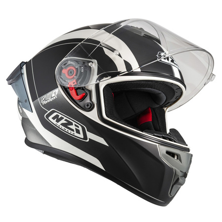 KASK MOTOCYKLOWY NZI TRENDY STREAM ELEGANCE WHITE BLACK TINTED S MATT