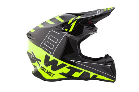 Kask Crossowy BLEXX MD-902 Czarno-Zielony – Lekki, Wentylowany, Homologacja ECE