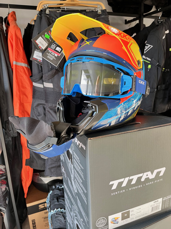 CKX Titan AMS Kask Zimowy + Gogle APEX ATV ECE DOT