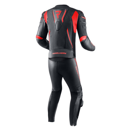 Kurtka skórzanaREBELHORN FIGHTER Black/Flo Red
