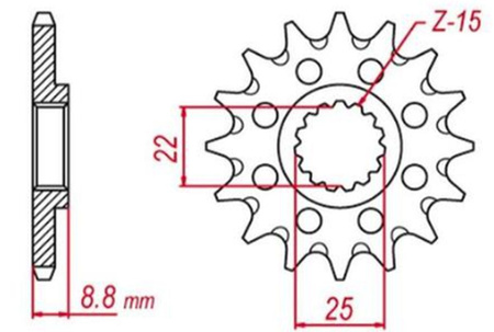 Zębatka przednia GROSSKOPF 1248 13 BETA, KTM, HUSQVARNA, HUSABERG, GASGAS