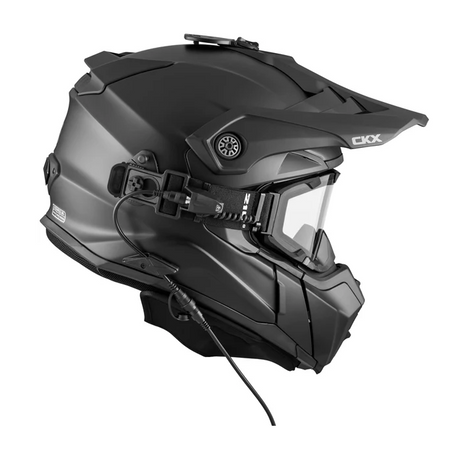 CKX Kask Titan Czarny Matt + Gogle z Podgrzewaną Soczewką 210°