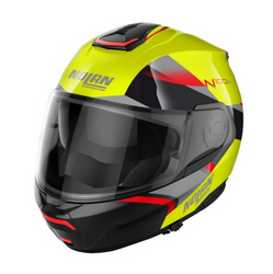 Kask szczękowy NOLAN N100-6 PALOMA N-COM 27 czarny/czerwony/srebrny/żółty S