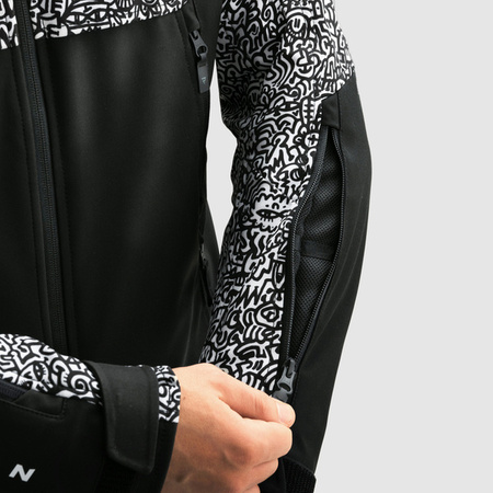 Kurtka Tekstylna REBELHORN Slash Noriaki Black/White Softshell 