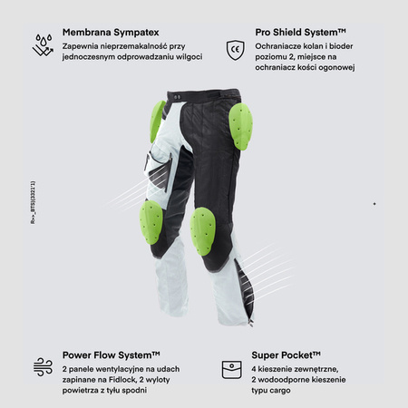 Spodnie tekstylne REBELHORN RANGE GREY/BLACK/RED