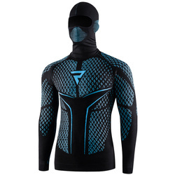 Koszulka termoaktywna REBELHORN z kominiarką THERM II 2W1 Black/Blue