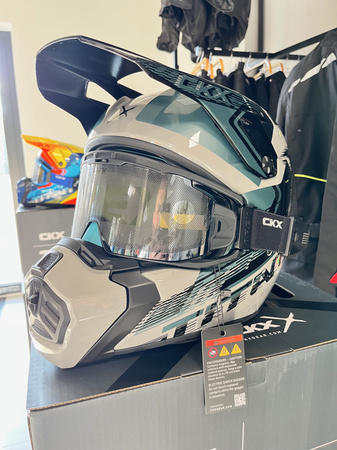 CKX Titan AMS Kask Zimowy + Gogle APEX ATV ECE DOT