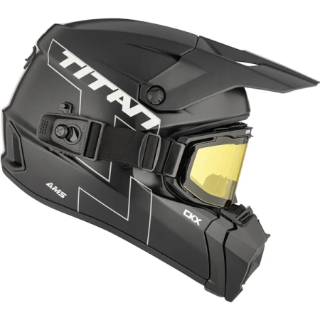 Kask CKX Titan AMS Black Matt M + Podgrzewane Gogle Apex