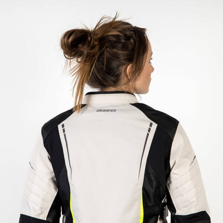 Kurtka Tekstylna OZONE Flow Lady Black/Grey/Fluo Yellow