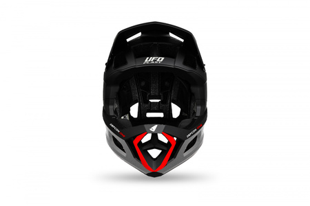 Kask full face dziecięcy Defcon One MTB DH Enduro e-bike hulajnoga czarno-szary