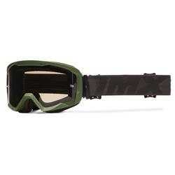 Gogle IMX Endurance Flip Green Matt/Black - Szyba Dark Smoke + Clear (2 Szyby W Zestawie)