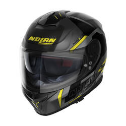 Kask integralny NOLAN N80-8 WANTED N-COM 72 czarny/matowy/szary/żółty