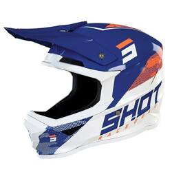 Kask motocyklowy off road SHOT Furious Camo Navy Orange Glossy