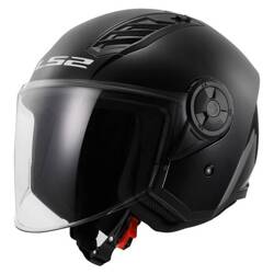 Kask motocyklowy otwarty LS2 OF616 Airflow II Solid Black 06 połysk