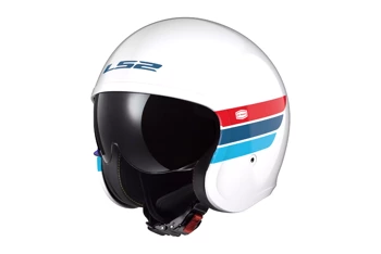 Kask otwarty  LS2 OF599 Spitfire II  Retro white/blue/red