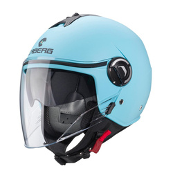 Kask otwarty jet CABERG z bledną RIVIERA V4X jasny niebieski mat